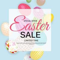 Abstract Easter Sale Template Background Vector Illustration