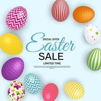 Abstract Easter Sale Template Background Vector Illustration