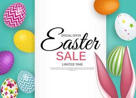 Abstract Easter Sale Template Background Vector Illustration