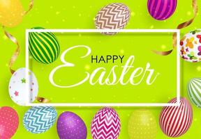 Abstract Happy Easter Template Holiday Background Vector Illustration