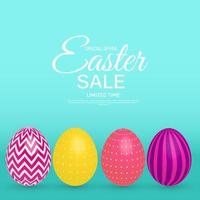 Abstract Easter Sale Template Background Vector Illustration