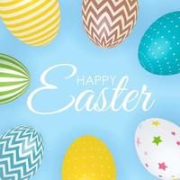 Abstract Happy Easter Template Holiday Background Vector Illustration