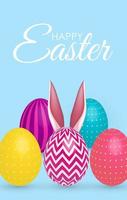 Abstract Happy Easter Template Holiday Background Vector Illustration