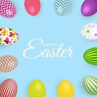 Abstract Happy Easter Template Holiday Background Vector Illustration