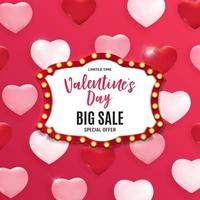 Valentine's Day Love and Feelings Sale Background Design. Vector illustration