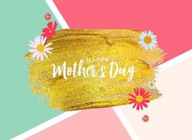 Happy Mother's day greeting card with background. Vector Illustration