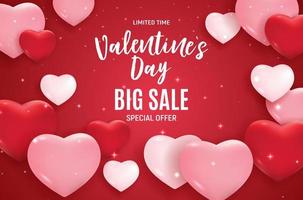 Valentine's Day Love and Feelings Sale Background Design. Vector illustration