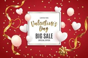 Valentine's Day Love and Feelings Sale Background Design. Vector illustration