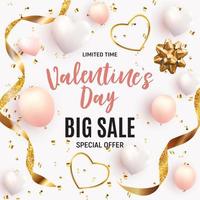 Valentine's Day Love and Feelings Sale Background Design. Vector illustration