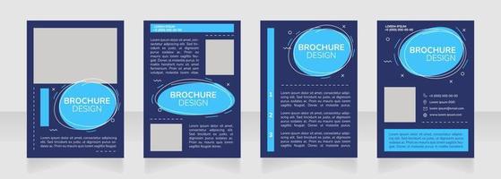 Advertisement dark blue blank brochure layout design vector