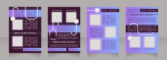 Hypertension prevention and therapy blank brochure layout design vector