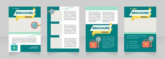 Job searching process guide blank brochure design vector