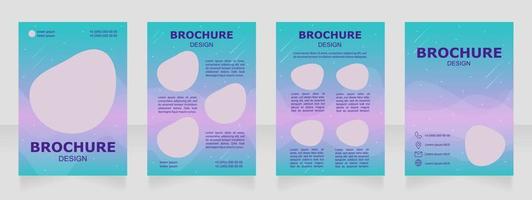 Space exploration company blank brochure design vector