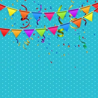 Party Background with Flags Vector Illustration