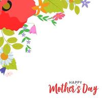 Happy Mother's day greeting card with background. Vector Illustration