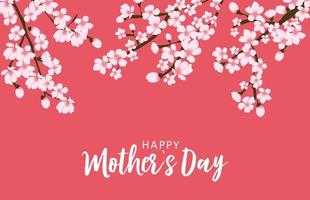 Happy Mother's day greeting card with background. Vector Illustration