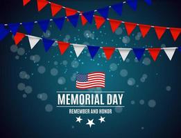 Memorial Day in USA Background Template Vector Illustration