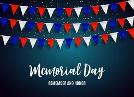 Memorial Day in USA Background Template Vector Illustration