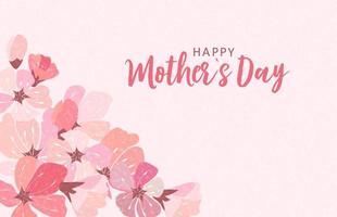 Happy Mother's day greeting card with background. Vector Illustration