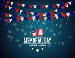 Memorial Day in USA Background Template Vector Illustration