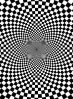 Black and white hypnotic background. vector