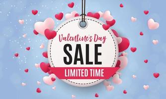 Valentine's Day Love and Feelings Sale Background Design. Vector illustration