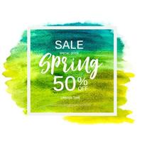 Abstract Design Spring Sale Banner Template. Vector Illustration