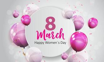 Women's Day Greeting Card 8 March Vector Illustration