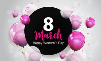 Women's Day Greeting Card 8 March Vector Illustration