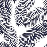 beautifil, palmera, hoja, silueta, seamless, patrón, plano de fondo, vector, ilustración vector