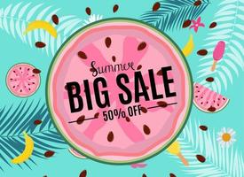 Summer Sale Abstract Banner Background Vector Illustration