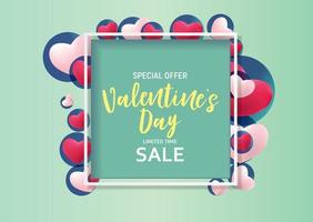 Valentine's Day Love and Feelings Sale Background Design. Vector illustration