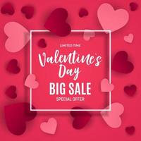 Valentine's Day Love and Feelings Sale Background Design. Vector illustration