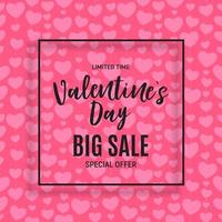 Valentine's Day Love and Feelings Sale Background Design. Vector illustration