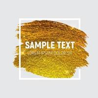 Gold Paint Glittering Textured Art Illustration. Vector Illustration