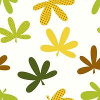 Abstract Natural Leaves Seamless Pattern Background vector