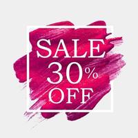 Abstract Brush Stroke Designs Final Sale Banner in Black, Pink and White Texture with Frame. Vector Illustration
