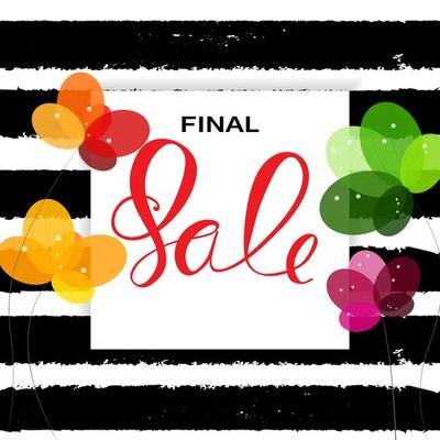 Abstract Designs Final Sale Banner Template with Frame. Vector Illustration