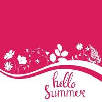 Hello Summer Natural Background Vector Illustration