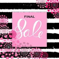 Abstract Designs Final Sale Banner Template with Frame. Vector Illustration