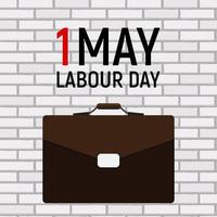 1 May Labour Day Poster or Banner. Vector Illustration