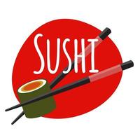 Sushi Icon. Traditional Japanese Food. Vector Illustration