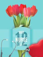 12 May International Nurse Day Medical background Vector illustration