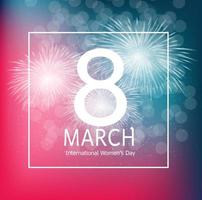 Women's Day Greeting Card 8 March Vector Illustration