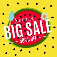 Summer Sale Abstract Banner Background Vector Illustration