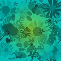 Abstract Natural Spring Background with Flowers and Leaves. Vect vector