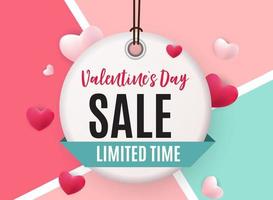 Valentine's Day Love and Feelings Sale Background Design. Vector illustration