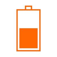 Battery on white background vector