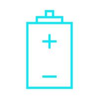 Battery on white background vector