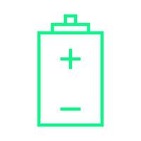 Battery on white background vector